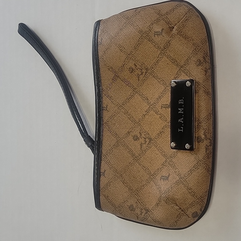 Y2k Vintage L.A.M.B Gwen Stefani Icon Stencil Wristlet Clutch Wallet - Picture 2 of 11